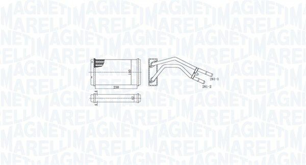 BR477 Magneti Marelli Радіатор опалювача салону